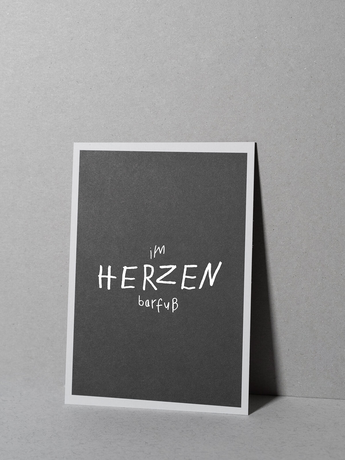 Postkarte "Im Herzen barfuß" von MARI&ANNE